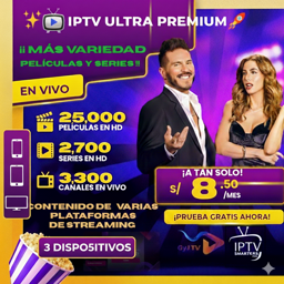 Imagen de IPTV ULTRA PREMIUM x 3 Dispositivos