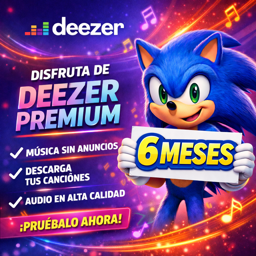 Imagen de DEEZER PREMIUM X 6 MESES  A SU PROPIO CORREO