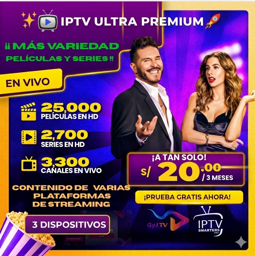 Imagen de IPTV ULTRA PREMIUM x 3 meses x 3 dispositivos