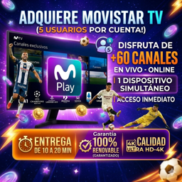 Imagen de 📺 PERFIL MOVISTAR PLAY (NO EXCLUSIVO) + L1GA MAX⚽