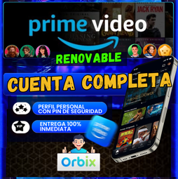 Imagen de 🔥PRIME VIDEO CUENTA COMPLETA X1 MES (RENOVABLE)