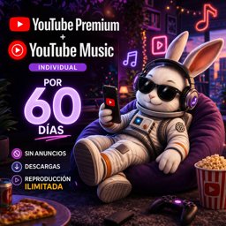 Imagen de 🎶YOUTUBE X2 MESES INDIVIDUAL (NO RENOVABLE)