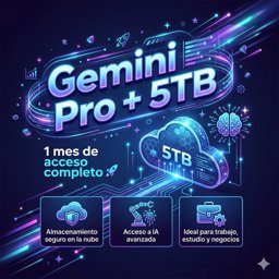 Imagen de GEMENI PRO X 1 MES +5TB DE ALMACENAMIENTO