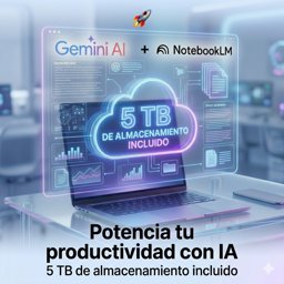 Imagen de GEMENI PRO X 1 MES +5TB DE ALMACENAMIENTO