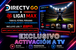 Imagen de DIRECTV GO PERFIL X 1 MES! + LIGA 1 MAX EXCLUSIVO