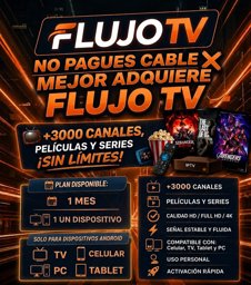 Imagen de PERFIL FLUJO TV X 1 MES X 1 DISPOSITIVO
