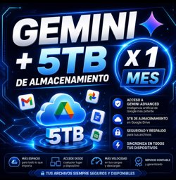Imagen de GEMINI PRO + 5TB DE ALMACENAMIENTO X 30 DIAS