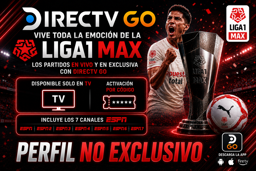 Imagen de DIRECTV GO PERFIL X 1 MES! + LIGA 1 MAX  NO EXCLUSIVO