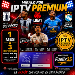 Imagen de IPTV PREMIUM 3 DISP x 1 MES