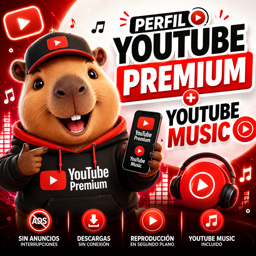 Imagen de PERFIL YOUTUBE | YT MUSIC  A CORREO X 1 MES