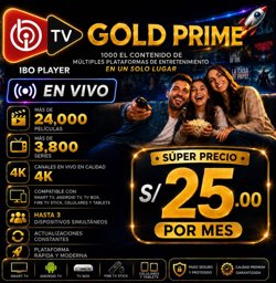 Imagen de IBO PLAYER x GOLD PRIME 1 DISP X 1 MES 
