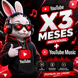 Imagen de 3️⃣YOUTUBE PREMIUM X 3 MESES (MISMO CORREO)