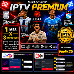 Imagen de IPTV PREMIUM 3 DISP x 1 MES
