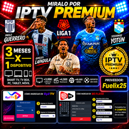 Imagen de IPTV PREMIUM 1 DISP x 3 MESES